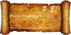 Peitz Engelbert névjegykártya